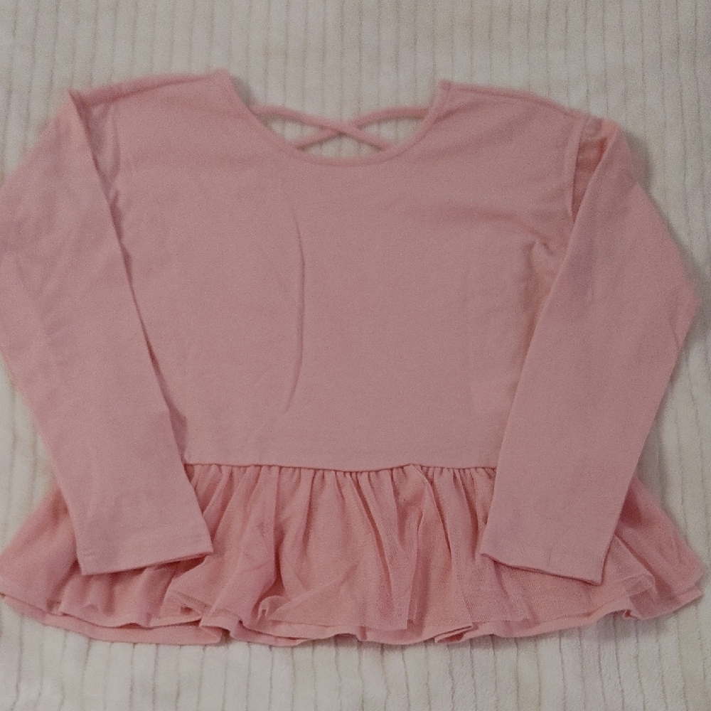 The Children's Place Pink Ruffle Long Sleeve Tee Size 5T NWOT